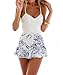 Teeta(TM)Women's Strap V-neck Backless Lace Floral Shorts Jumpsuit Rompers