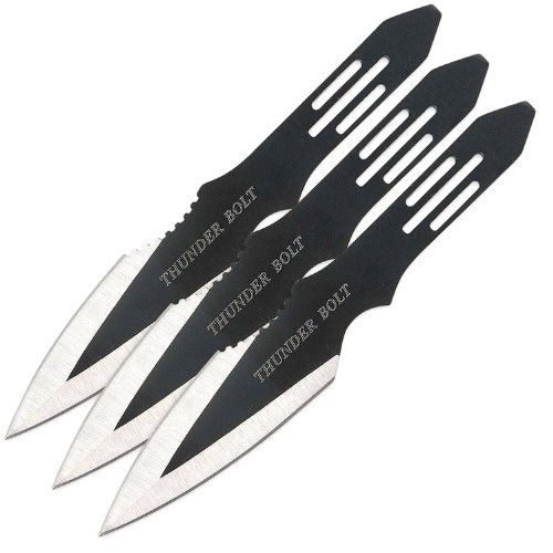United Cutlery Tomahawk Throwing Knife Set (3-Piece), Black