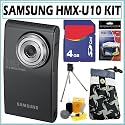 Samsung HMX-U10 Ultra-Compact Full-HD Camcorder in Black + 4GB Accessory Kit