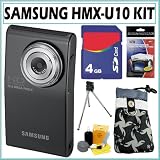 Samsung HMX-U10 Ultra-Compact Full-HD Camcorder in Black + 4GB Accessory Kit