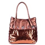 Schandra Rockstar Collection Sequin Tote Double Handle Handbag