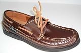 Helmsman Mens 72010 Men' Light Brown Leather Upper Lace Up Boat Shoes