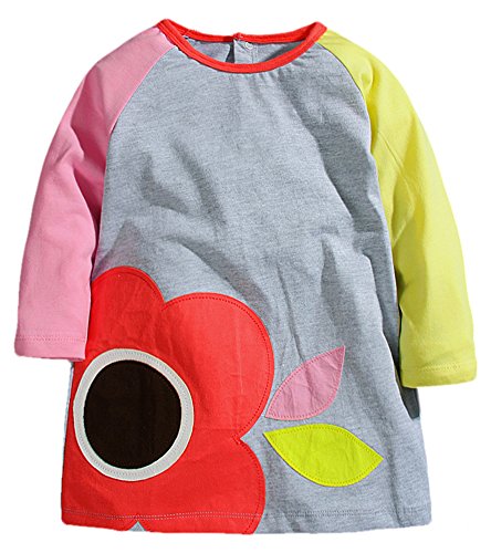 Fiream Girls Crewneck Long Sleeve Dress(S0110,18M)