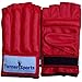 Leather Cut Finger Gloves Punch Bag mitt kick Boxing mitts glove Bag gloves Exercise Equipment Red Medium