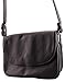 Dwellbee Small Leather Crossbody Bag, Black, One Size