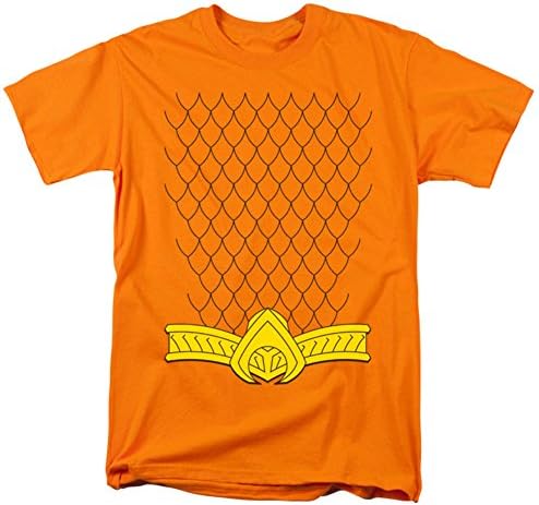 Aquaman Uniform Costume Adult Orange T-shirt