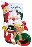 Janlynn Felt Appliqué Kit, 16-1/2-Inch by 10-Inch, Toys from Santa