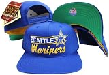 Seattle Mariners Royal Blue Snapback Adjustable Plastic Snap Back Hat / Cap