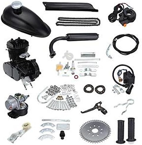 Eminetshop Bicycle 2 Stroke 50cc Petrol Gas Motorized Engine Bike Motor Kit Black DIY Cycle