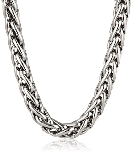 Italian Sterling Silver 5.0mm Spiga Chain Necklace, 18