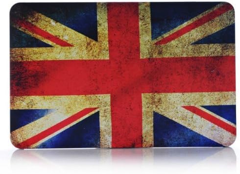 Mooso 2 in 1 Ultra Slim Light Weight Laptop Rubberized Hard Cover Case Keyboard Skin for Apple 13" Macbook Pro Frosted Matte Rubber Coated Rubberized See Thru Hard Snap on Case for Apple Macbook Pro 13" - Silicone Protective Keyboard Skin Cover（new-flag of Uk）.