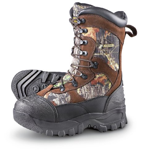 Men's Guide Gear 2400 gram Thinsulate Ultra Insulation Monolithic Waterproof Boots Mossy Oak, MOSSY OAK, 8