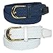 CTM Women's Elastic Braided Stretch Belt (Pack of 2 Colors)