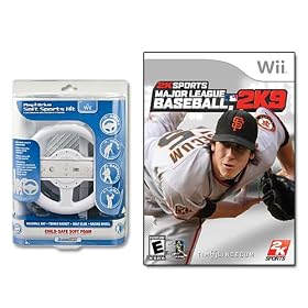 Wii Major League Baseball 2K9 PLUS Play & Drive Soft Sports Kit for Wii GAMING COMBO