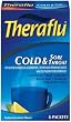 Theraflu Cold & Sore Throat, Natural Lemon Flavor, 6 ct.