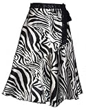 swing skirt a-line /black/white animal print
