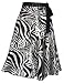 swing skirt a-line /black/white animal print