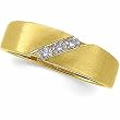 14K Yellow Gold Diamond Wedding Band Duo - Gent's Ring