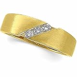 14K Yellow Gold Diamond Wedding Band Duo - Gent's Ring