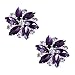 ELEGANTPARK AJ Shoes Dress Hat Accessories Fashion Rhinestones Crystal Shoe Clips 2 Pcs Purple