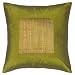 EXP Decorative Handmade Golden Green Thai Silk Cushion Cover / Pillow Sham