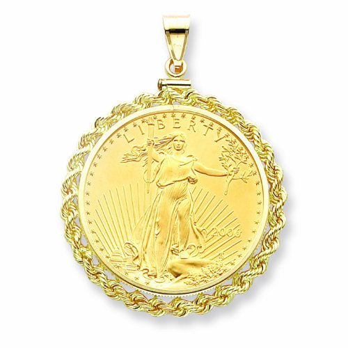 14k Screw Top 1 Oz American Eagle Coin Bezel Mounting