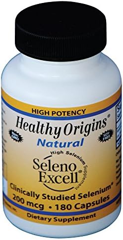 Healthy Origins Selenium Seleno Excel No Fillers Multi Vitamins, 200 Mcg, 180 Count (Pack of 12)