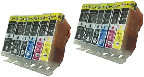 Compatible Ink Cartridge Replacement for Canon PGI5,CLI8 (8 Large Black, 4 Small Black, 4 Cyan, 4 Yellow, 4 Magenta,24-Pack)