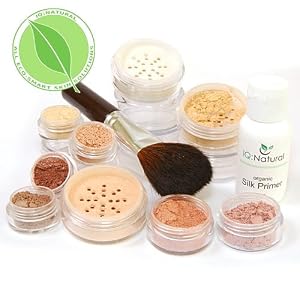 IQ Natural Bare Organic Minerals Large Kit, 11pc Makeup Set with Flawless Face Brush Under 30.00!