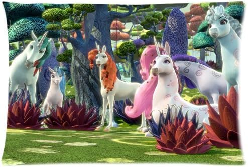 Peach skin DIY Pillow Cases Cover Custom Mia and Me magic unicorns 20x30 Inch (two sides)