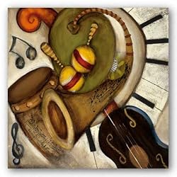 Tropical Rhythm I by Luis Vitale 12"x12" Art Print Poster Latin