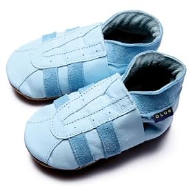 Inch Blue - 1586 L - Chaussures B�b� Souples - Sport - Bleu ciel / Marine - T 20-22 cm