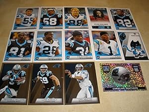 2014 Panini Panthers NFL Sticker Collection Team Set. TEAM SET INCLUDES: Panthers Logo, Rush Zone, Cam Newton, Luke Kuechly, DeAngelo Williams, Cam Newton, DeAngelo Williams, Jonathan Stewart, Jason Avant, Jerricho Cotchery, Kelvin Benjamin, Greg Olsen, Thomas Davis, Luke kuechly