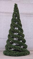 15' Commercial Grade Spiral Artificial Christmas Tree With Clear Lights