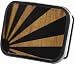 Rising Sun black gilded wood Cool Belt Buckle BD