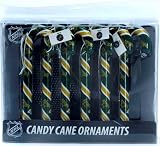 Dallas Stars NHL Candy Cane Ornament Set of 6