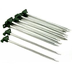 12 Camping Tent Spikes Lawn Gardening Tree Stake 10.5"