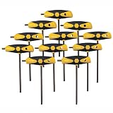 Wiha 33494 11-Piece Soft Grip T-Handles Ball Hex Inch Dual Drive