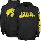 Iowa Hawkeyes Black No Reservations Full Zip Hooded Sweatshirt