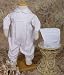 Irish Heirloom Christening Outfit with Embroidered Shamrocks and 4-Leaf Clover