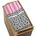 Pink and Black Madison Girls Baby Changing Pad Cover