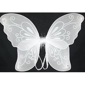  White Sparkling Fairy Costume Wings
