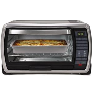 Oster TSSTTVMNDG Digital Large Capacity Toaster Oven, Black/Brushed Stainless