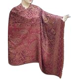 Self Design Indian Beautiful Bridal Look Handmade Wool Shawl From Kashmir, Gift For Wife (Free Shipping) Shwl0123r