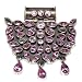Girls Pendant with Chain Silver Amethyst Gemstone Neck Jewelry 2 Inches