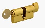CRL Polished Brass Keyed Cylinder Lock with Thumbturn
