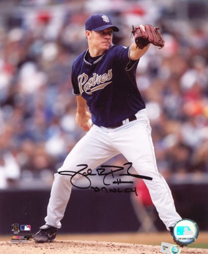 Jake Peavy San Diego Padres Autographed 8x10 Photograph with 2007 NL Cy Inscription