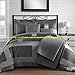 Extra Lightweight 3 Piece King & Queen Home Thermosonic Embossed Frame Coverlet Bedspread Set (King/Cal King, Gray)