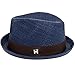 Peter Grimm Mens Navy Blue Depp Fedora Hat (XXL)
