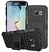 Galaxy S6 Edge Case, CINEYO(TM) Heavy Duty Rugged Dual Layer Case with Kickstand (Samsung Galaxy S6 Edge case Black) (Black)
